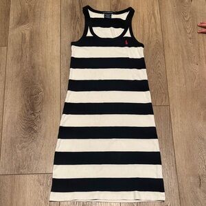 Ralph Lauren Black and White Striped Tank Dress